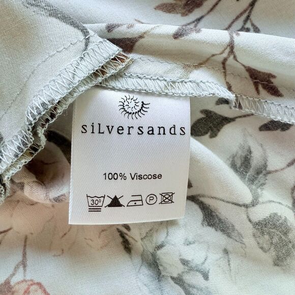 NWT Silversands Sleeveless Floral Dress in Light Blue Pink & Green Size S (IT40) - Picture 5 of 10